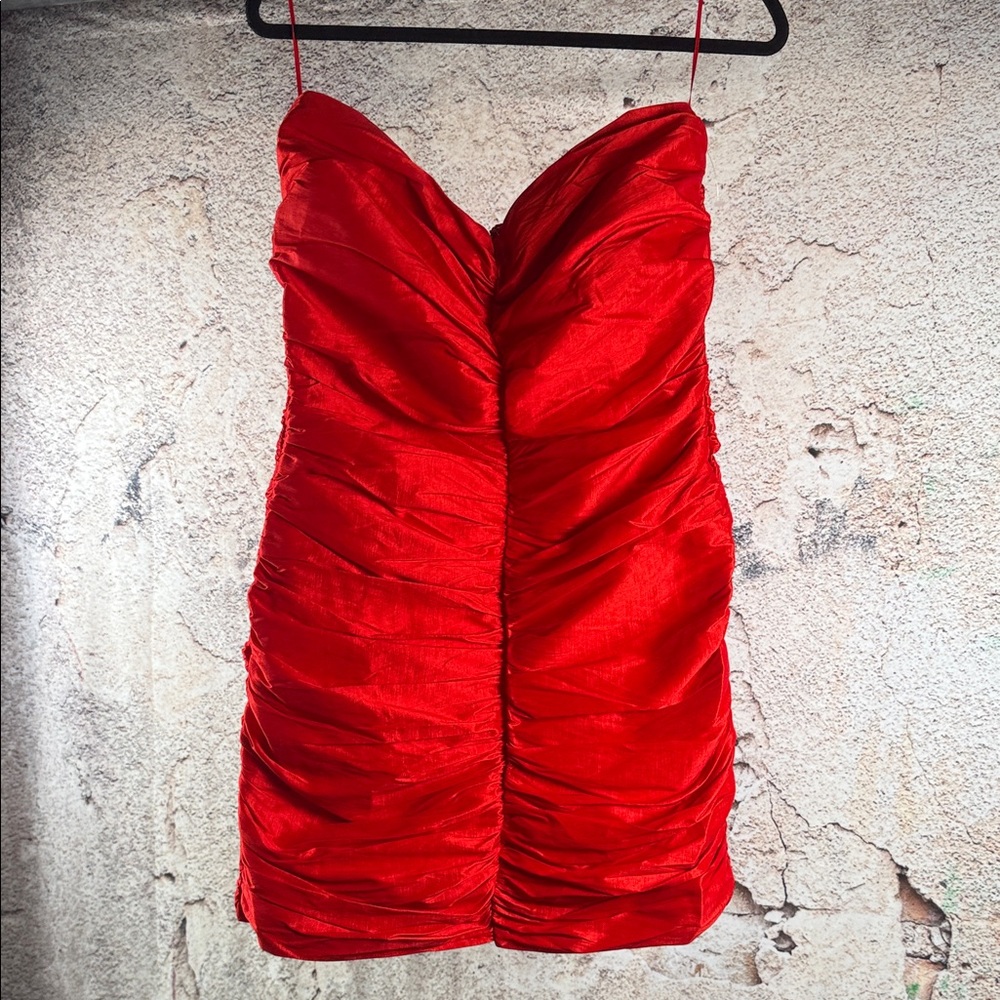 Fiesta Strapless Red Dress large C8